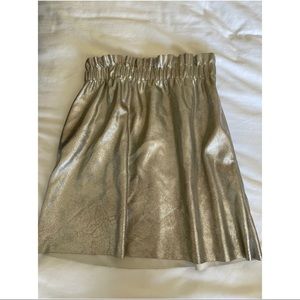Zara silver skirt size small